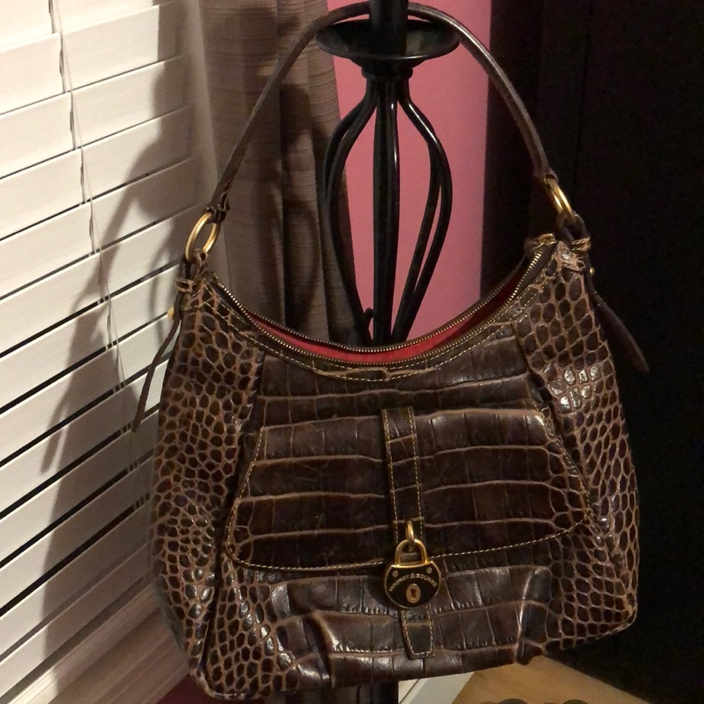 Dooney & Bourke Croc embossed leather bag